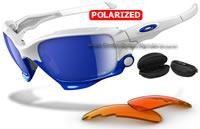 Oakley Jawbone Custom Tour Matte White / Ice Iridium Polarized + Fire Iridium (1670)